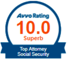 Logo Recognizing Keefe Disability Law's affiliation with AVVO